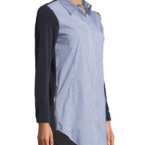 Anatomie Francine Stripe Stretch-Back Shirt